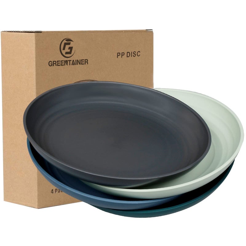 Greentainer Unbreakable Dinner Plates for Kid  Adults  78 Plastic Plate Microwave and Dishwasher Safe Lightweight Dessert Pizza Pasta Bread Snack Salad Plates for Picnic Camping  BBQ