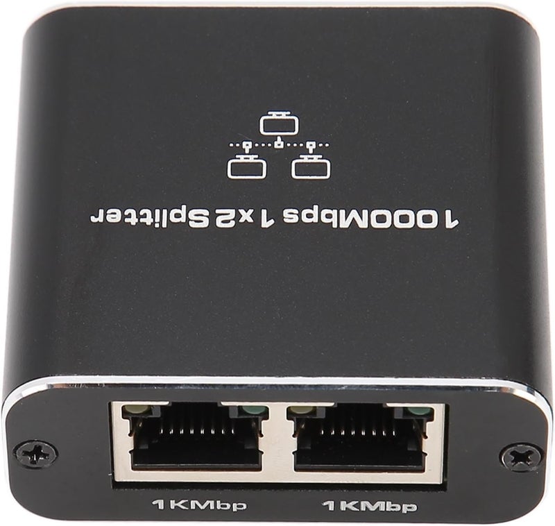 1000Mbps Ethernet Cable Splitter 1 to 2, Internet Splitter Compatible With Cat5 Cat5e Cat6 Cat7, Two Devices Share RJ45 Network - Image 1