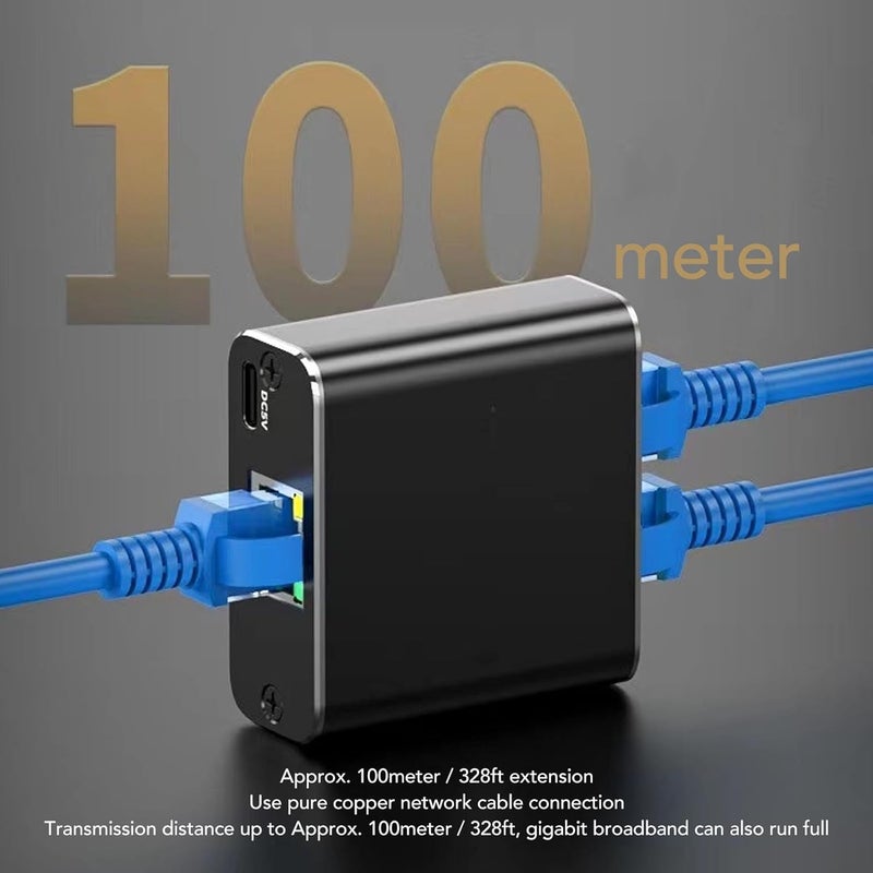1000Mbps Ethernet Cable Splitter 1 to 2, Internet Splitter Compatible With Cat5 Cat5e Cat6 Cat7, Two Devices Share RJ45 Network - Image 2