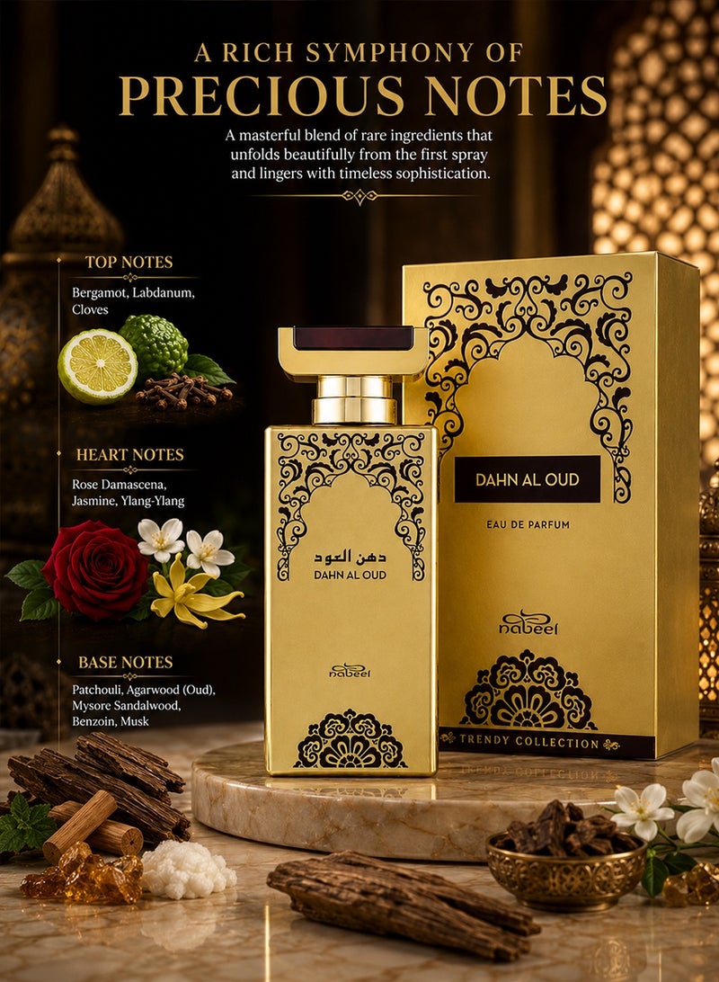 Nabeel Dahn Al Oud Eau De Parfum 100 ML Pure Oriental Oud Luxury with Deep Woody Intensity - Image 2