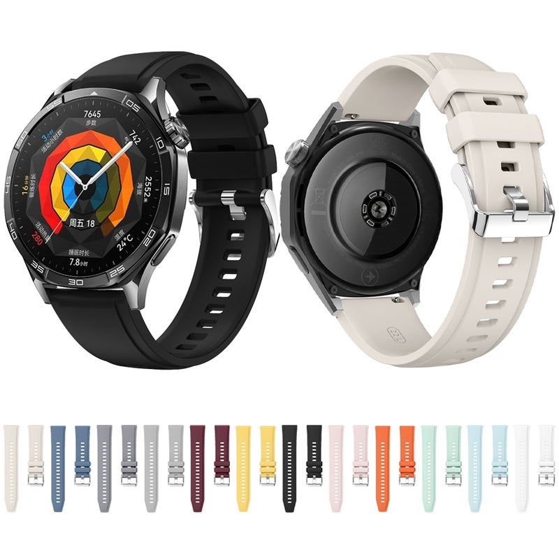 erorex For Huawei Watch Gt 5 46Mm Official 22Mm Silicone Watch Band(Starlight) - Image 5