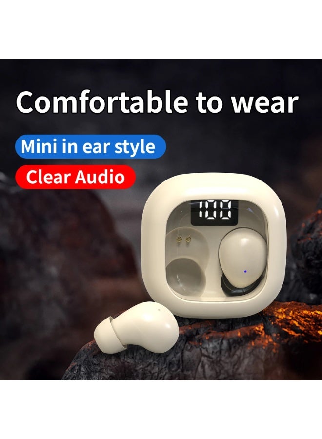 Headphones New in-ear Design Running Earphone HIFI Stereo Noise Reduction Wireless Earbuds White Beige Black - Image 1