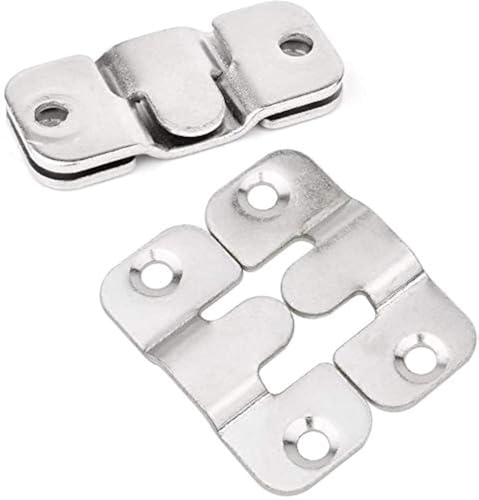 Tiberham Flush Mount Bracket, Tiberham Interlocking Photo Frame Hook, Heavy Duty Picture Hanger Z Clip Bracket for Large Picture Display Art Gallery Wall Mount Hardware (10 Pairs) - Image 2