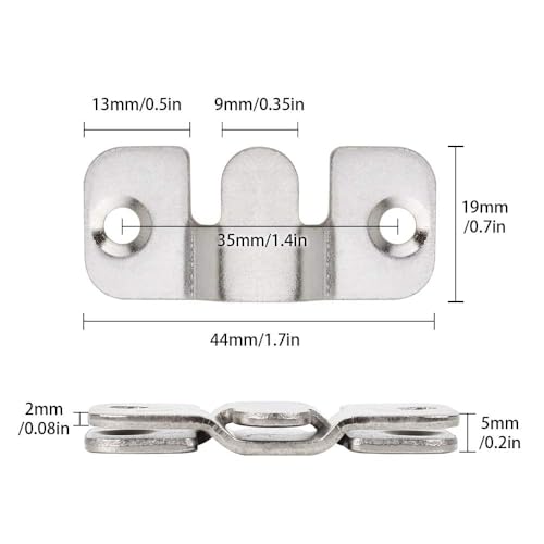 Tiberham Flush Mount Bracket, Tiberham Interlocking Photo Frame Hook, Heavy Duty Picture Hanger Z Clip Bracket for Large Picture Display Art Gallery Wall Mount Hardware (10 Pairs) - Image 4