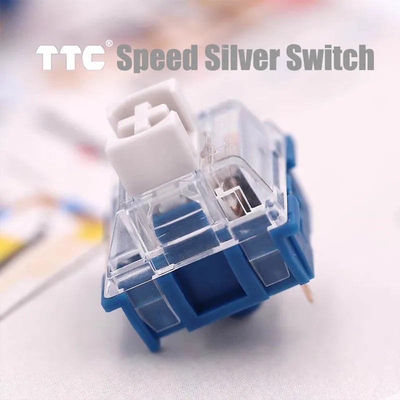 AULA TTC Speed Silver Linear Switches 40gf 5-Pin RGB Quick Trigger for Aula F75, Ajazz AK820 Mechanical Keyboards - Image 1