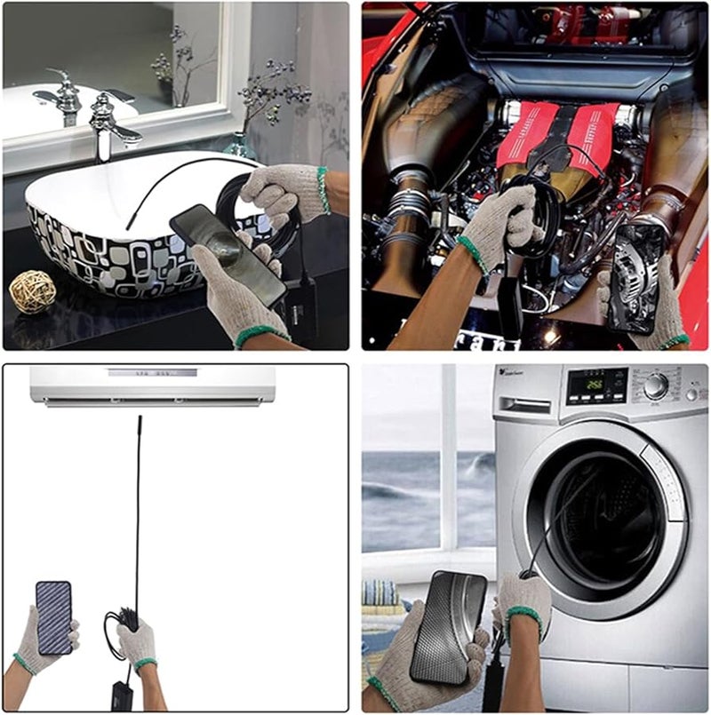 Endoscope Camera With 6 LED Lights 3 5 Meters Hardwire Borescope For Cellphone PC - Image 2