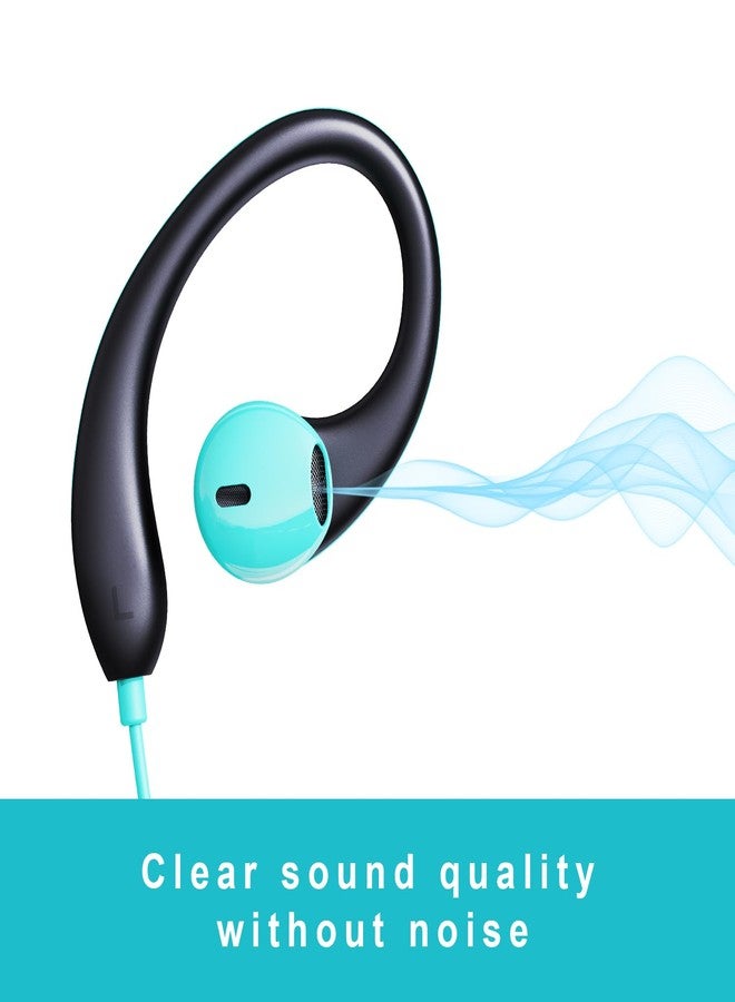 VJK Upgrade Wired Sports Earbuds with Ear Hooks, Running Headphones Secure Fit Wrap Around Ear, Sweatproof In-Ear Earphones with Microphone, 3.5mm Jack for Smartphone Laptop Tablet MP3 Workout Jogging Gym - Image 3