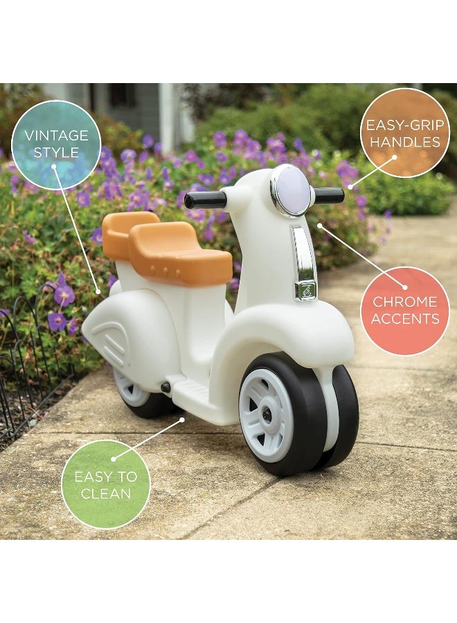 Step2 Step2 Kids Ride Along Scooter, Single Seater Easy to Store Ride On Toy with Rear Storage Slot, Suitable for Children both Boys and Girls Aged 18m and Above, White  - Image 5