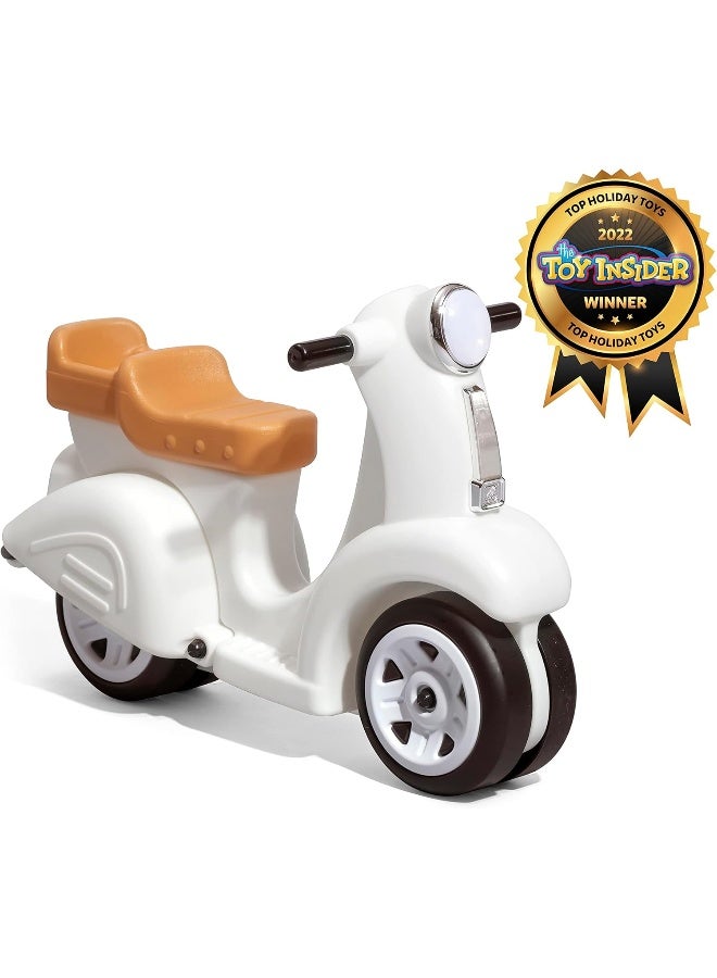 Step2 Step2 Kids Ride Along Scooter, Single Seater Easy to Store Ride On Toy with Rear Storage Slot, Suitable for Children both Boys and Girls Aged 18m and Above, White  - Image 4
