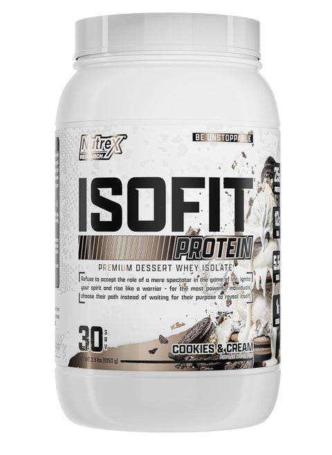 Isofit Whey Isolate  Protein Cookies and Cream Flavor, 2 lbs 30 servings 1050 g