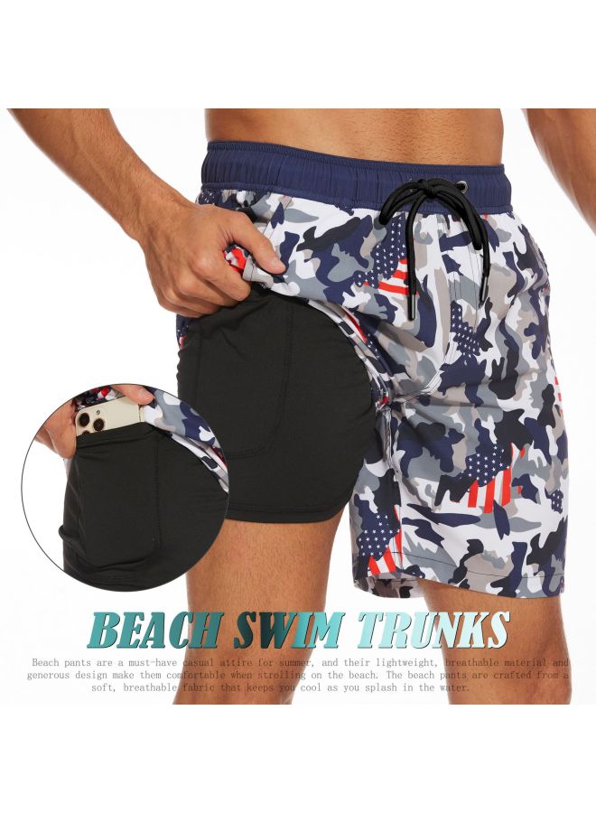 Men's Fashion Holiday Beach Shorts,Large Size Four Corner Milk Silk Interior - Image 1