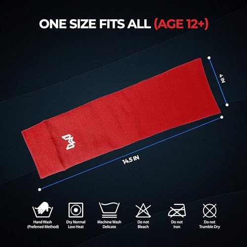 MediCaptain Pre Cut Soccer Sock Sleeves, Companion for Soccer Grip Socks, Securely Holds Shin Guards, Compression Leg Warmer (US, Alpha, One Size, Regular, Regular, Red) - Image 3