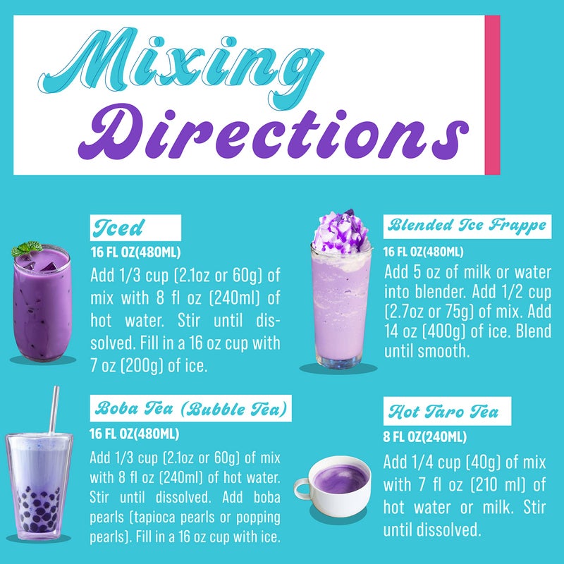 Taro milk tea powder [2.95 lbs] (45 servings) taro powder for bubble tea. Bulk size. - Image 5