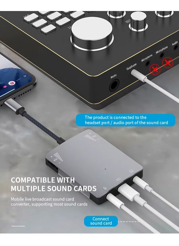 Beauenty - Lightning Live Stream Adapter for iPhone and iPad with Speaker Pin Supports 99% of live streaming apps available in the market Can charge the phone while in use Supports PK during live streaming Sui - Image 1