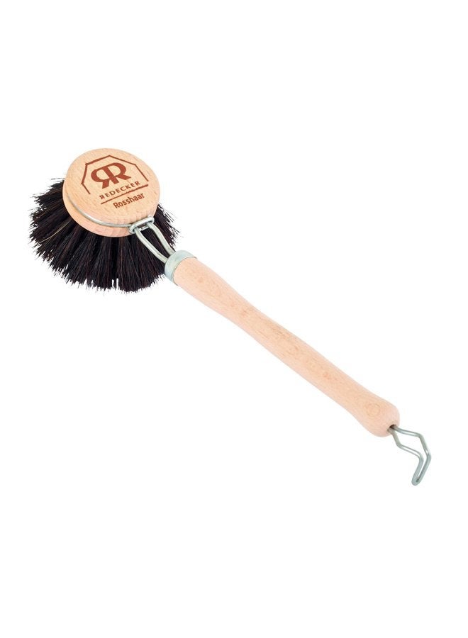 REDECKER German-Made Horse Hair Bristle Dish Brush, Soft All-Purpose Scrubber for Kitchen & Household with Strong Horse Hair Bristles, 1-1/2 inch Replaceable Brush Head, Set of 2, 9-inches Long - Image 2