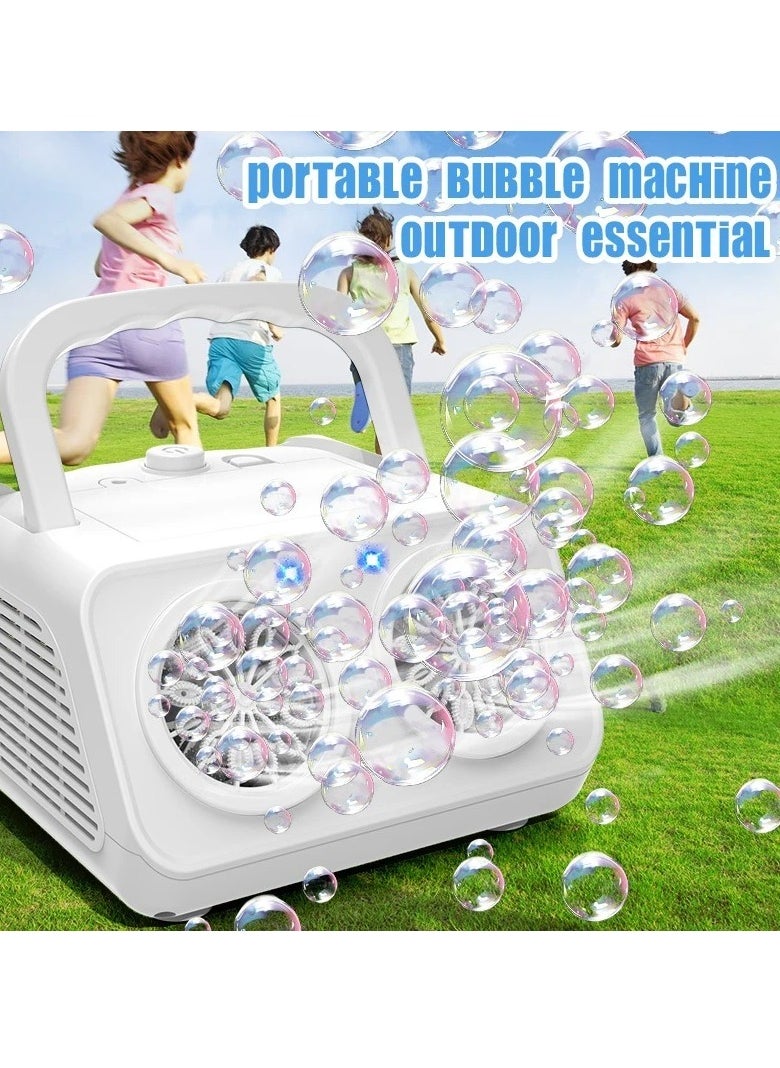 AROAQ - Bubble Machine, 26 Hole Double Portable Ultra Small Automatic Bubble Making Machine, Safe And Durable Bubble Maker Device For Outdoor And Indoor Wedding Birthday Parties, (1pc, Black) - Image 1