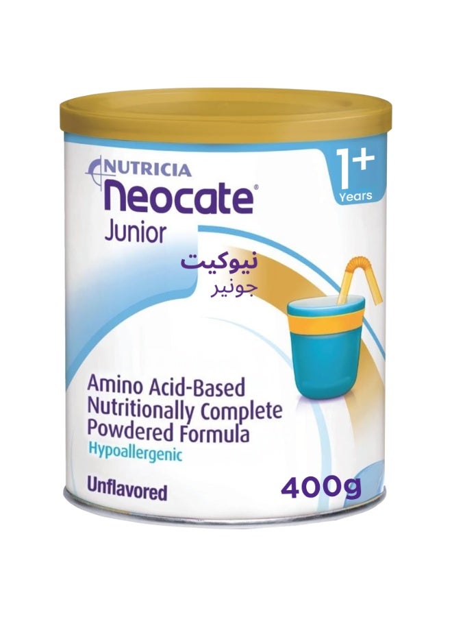 Neocate Junior Amino Acid Based Formula Unflavoured 12M+ 400g | Hypoallergenic Toddler Formula for Cow's Milk Allergy | 400g - Image 1
