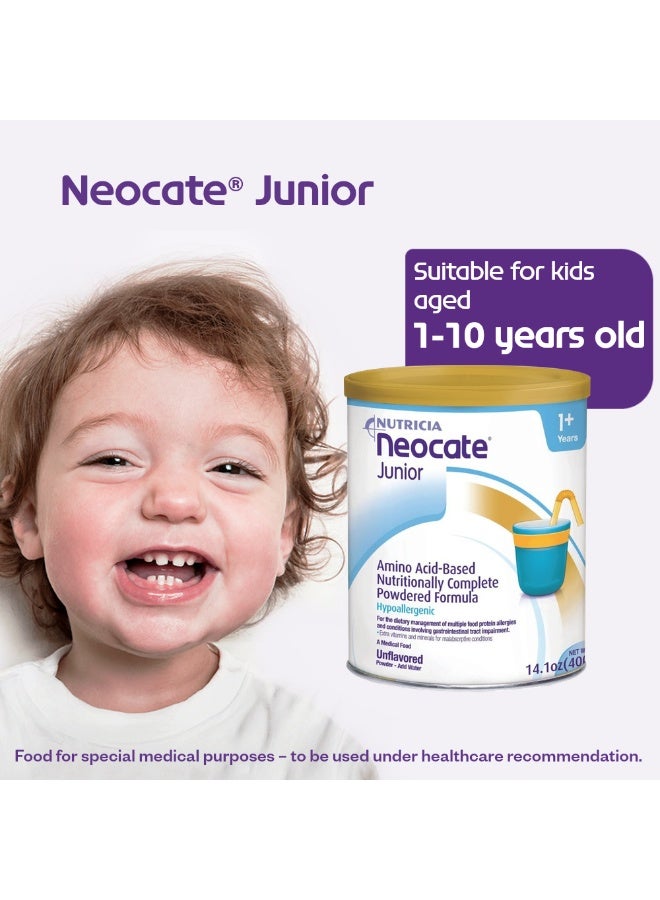 Neocate Junior Amino Acid Based Formula Unflavoured 12M+ 400g | Hypoallergenic Toddler Formula for Cow's Milk Allergy | 400g - Image 3