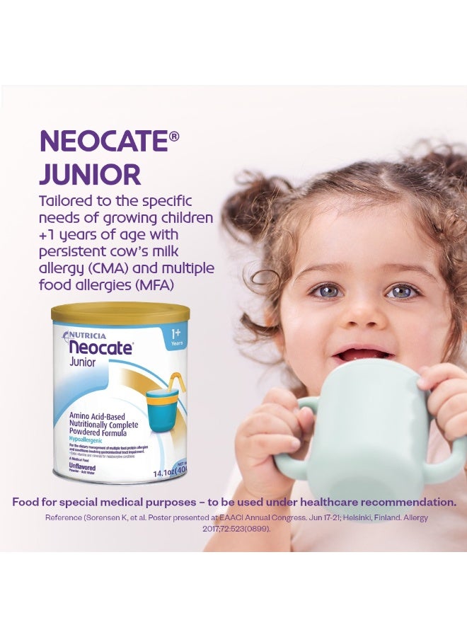 Neocate Junior Amino Acid Based Formula Unflavoured 12M+ 400g | Hypoallergenic Toddler Formula for Cow's Milk Allergy | 400g - Image 2