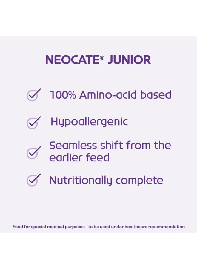 Neocate Junior Amino Acid Based Formula Unflavoured 12M+ 400g | Hypoallergenic Toddler Formula for Cow's Milk Allergy | 400g - Image 4