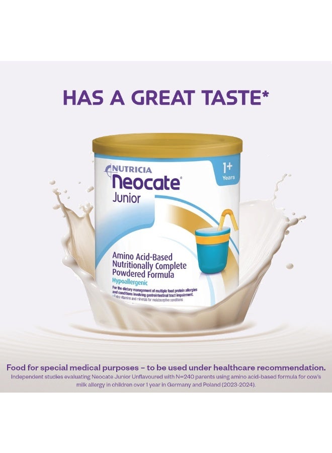 Neocate Junior Amino Acid Based Formula Unflavoured 12M+ 400g | Hypoallergenic Toddler Formula for Cow's Milk Allergy | 400g - Image 5