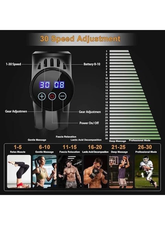 Original Handheld Massage Gun – 30-Speed Deep Tissue & Fascia Percussion, LED Touch Screen - Image 5