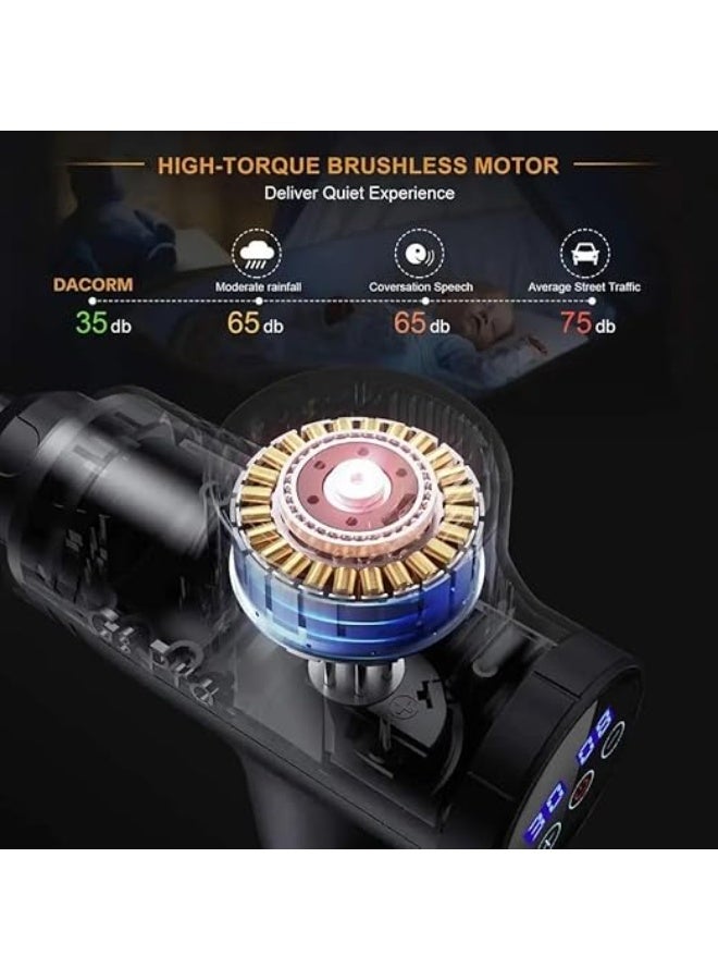 Original Handheld Massage Gun – 30-Speed Deep Tissue & Fascia Percussion, LED Touch Screen - Image 4