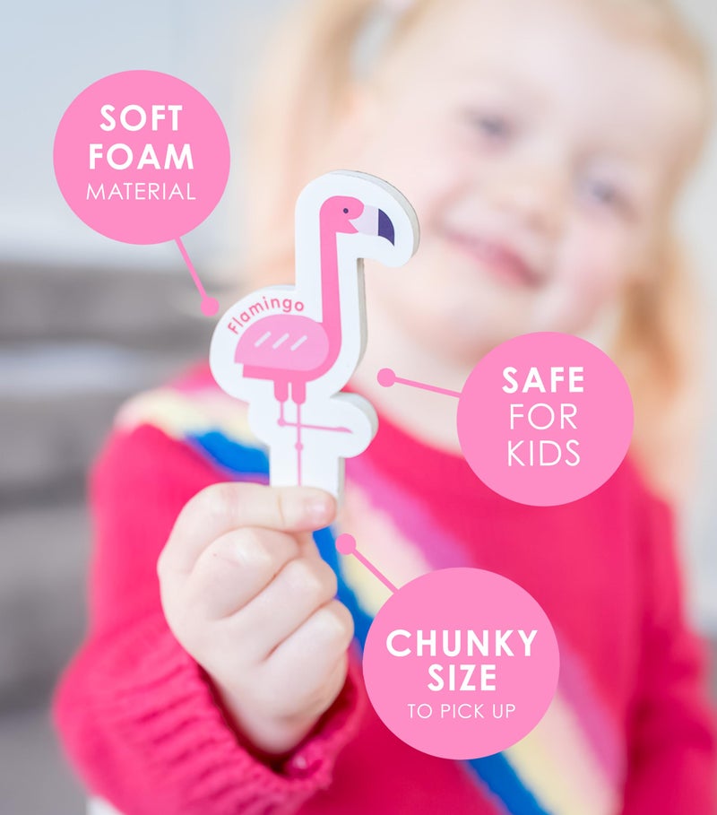 Curious Columbus Toddler Magnets â€“ Animal Fridge Magnets for Kids | 52 Refrigerator Magnets with 26 Animals + 26 ABC Magnetic Letters | Foam Alphabet Learning Set for Toddlers - Image 2