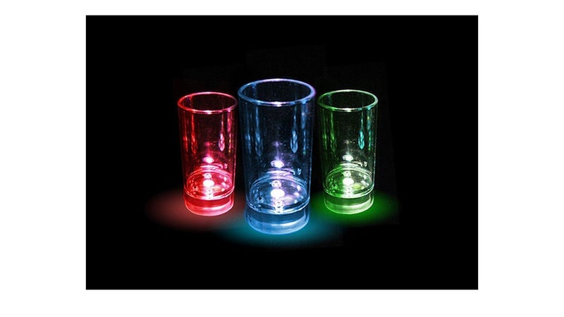 نظارات LED مجموعة أكريليك كؤوس شوت 2 أونصة زينة حفلات عيد الميلاد