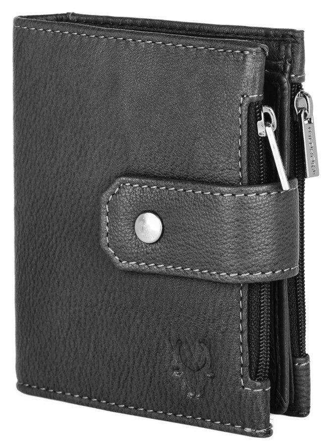 WildHorn RFID Protected Leather Wallet for Men,Black - Image 1