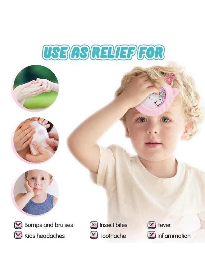 Hilph Kids Ice Packs for Boo Boos, Reusable Hot Cold Packs with Cover for Kids Children Injuries, Toddler Animal Round Ice Packs for Kids Bumps, Swelling, Wisdom Teeth (3 Packs) - Image 2