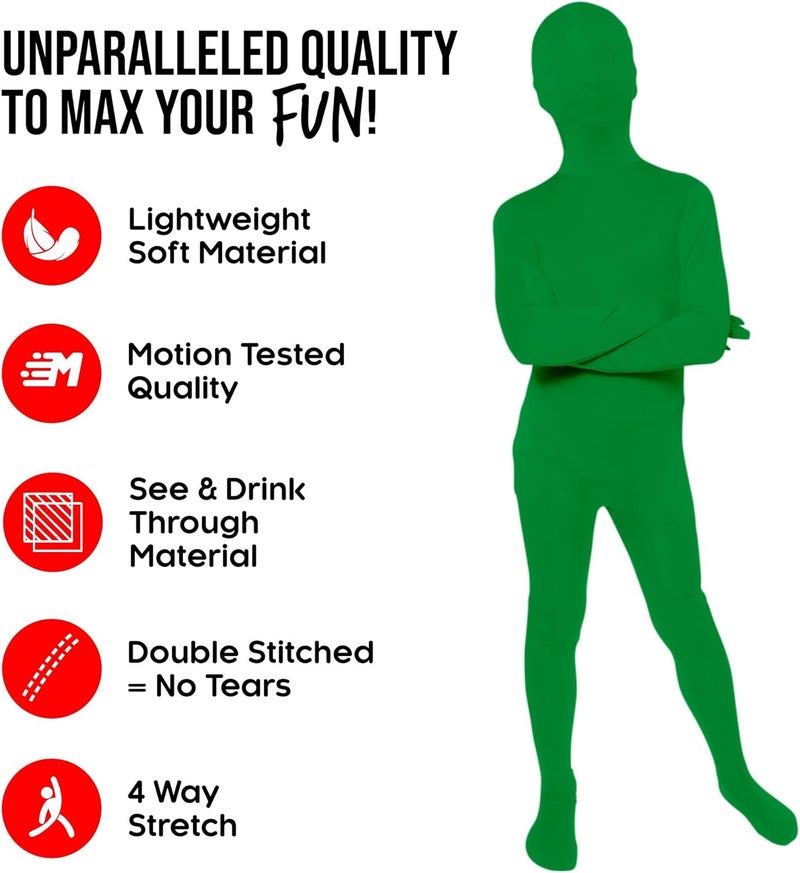 Morphsuits Original Kids Fancy Dress Costume - Green for Ages 6-8 - Image 2