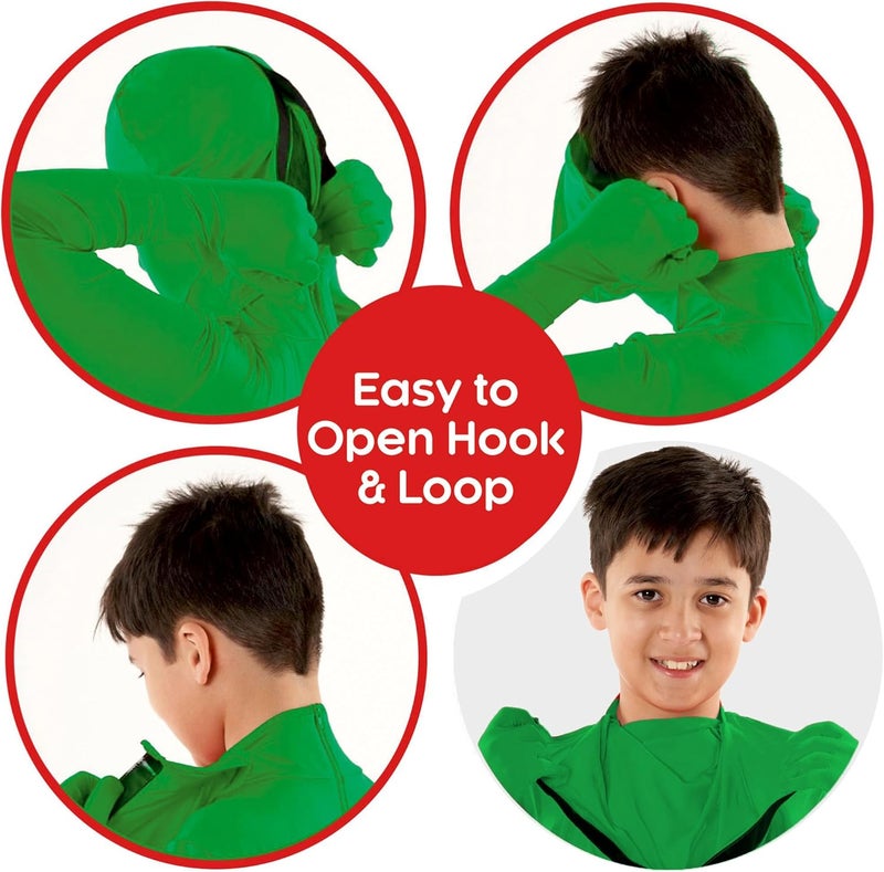 Morphsuits Original Kids Fancy Dress Costume - Green for Ages 6-8 - Image 4