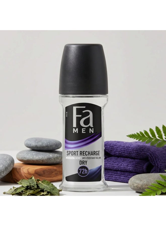 Fa Sport Recharge Deodorant Roll on for Men 50ml, Pack Of 2 - Image 4
