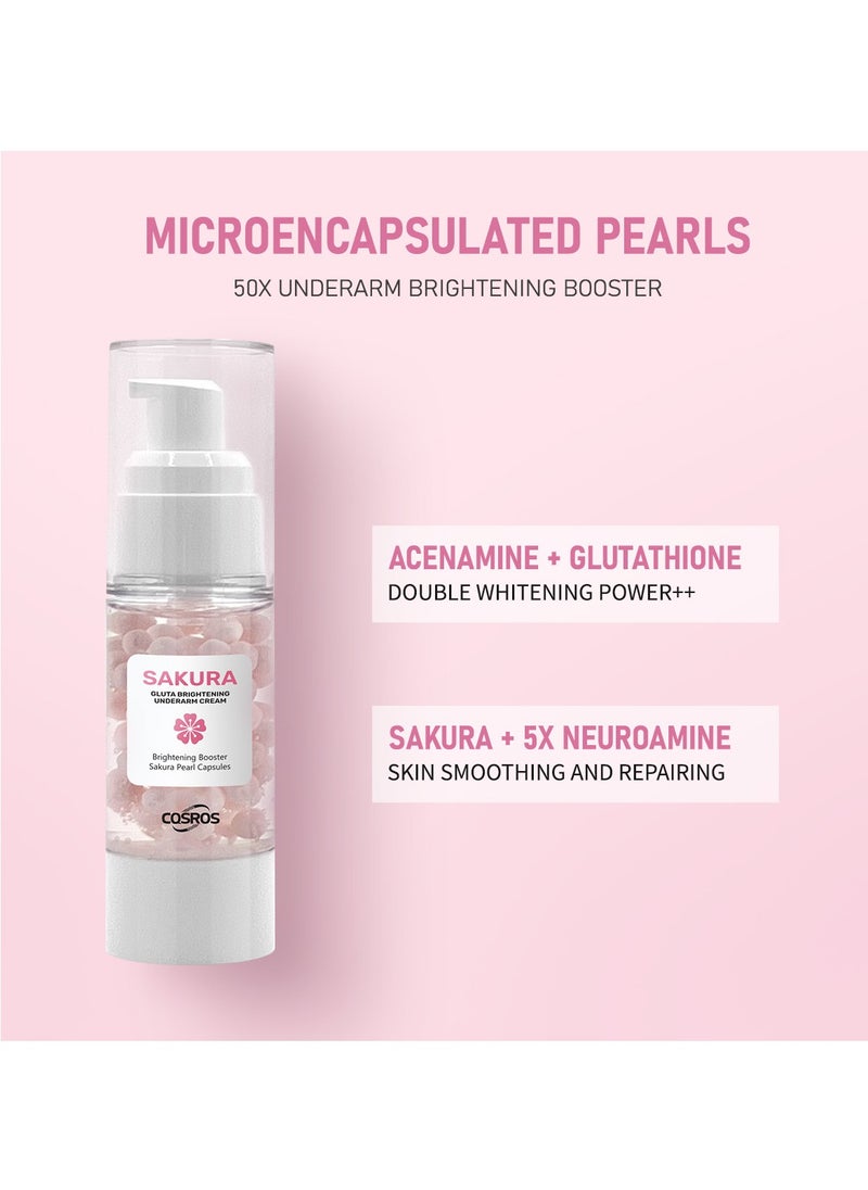 SAKURA Sakura Gluta Brightening Underarm Cream,Brightening Booster Pearl Capsules,Body Care Cream  - Image 2