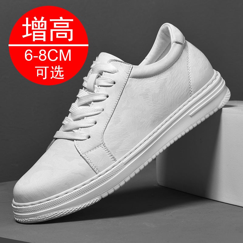 Autumn New Invisible Inner Height Increasing Men''s Shoes 8CM Thick Bottom Height Increasing Shoes Men''s 6 Casual White Shoes sneaker Trendy Board Shoes - Image 2