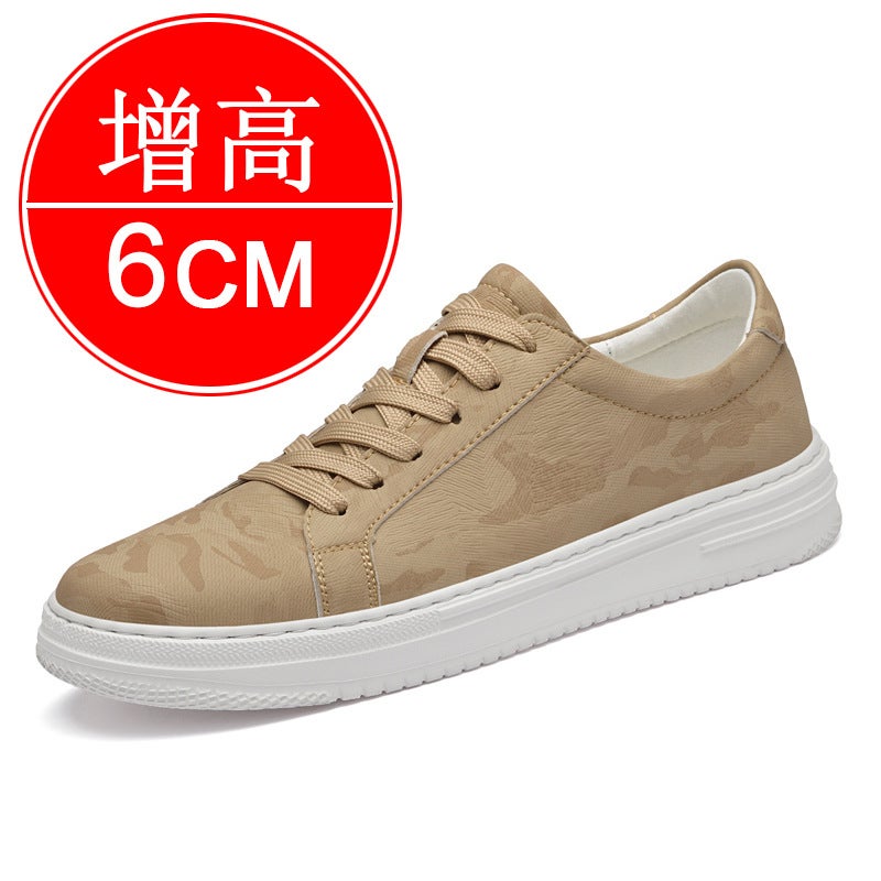 Autumn New Invisible Inner Height Increasing Men''s Shoes 8CM Thick Bottom Height Increasing Shoes Men''s 6 Casual White Shoes sneaker Trendy Board Shoes - Image 1