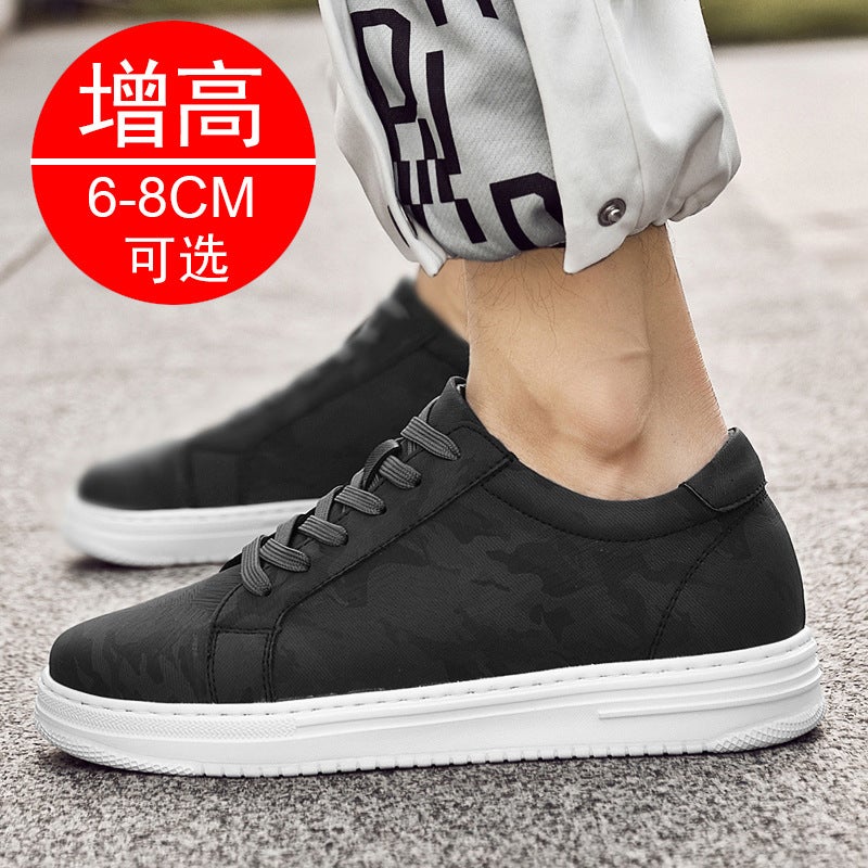 Autumn New Invisible Inner Height Increasing Men''s Shoes 8CM Thick Bottom Height Increasing Shoes Men''s 6 Casual White Shoes sneaker Trendy Board Shoes - Image 4