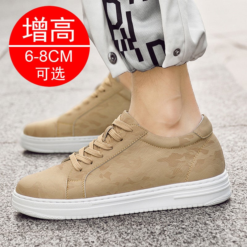 Autumn New Invisible Inner Height Increasing Men''s Shoes 8CM Thick Bottom Height Increasing Shoes Men''s 6 Casual White Shoes sneaker Trendy Board Shoes - Image 5