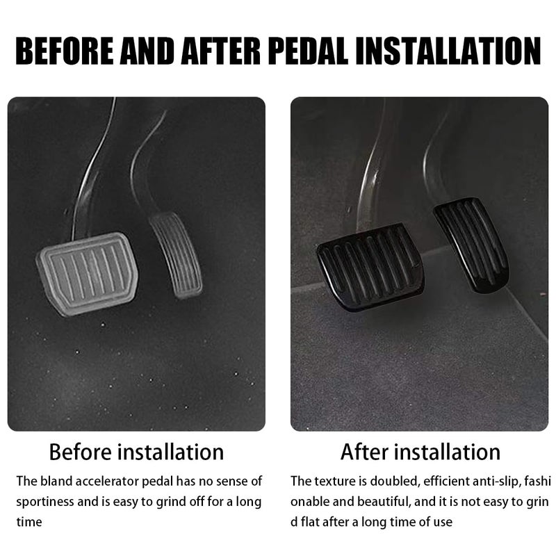 Generic CGEAMDY 2 x Car Clutch Pedal Pads, Non-Slip Universal Car Pedals, Universal Car Pedal Petrol Brake Pedal Non-Slip (Black) - Image 2