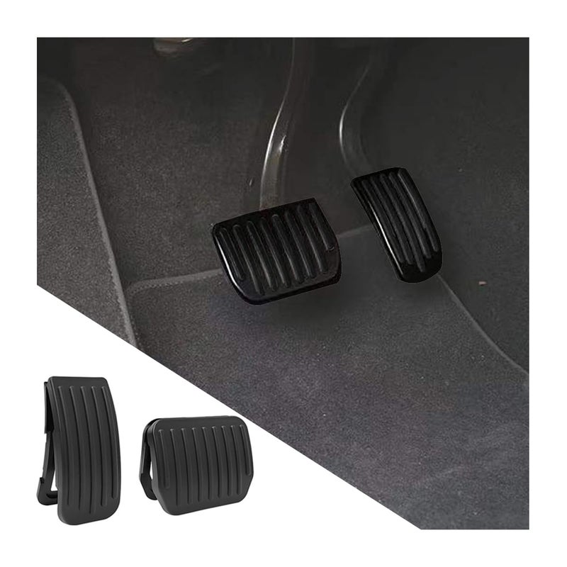 Generic CGEAMDY 2 x Car Clutch Pedal Pads, Non-Slip Universal Car Pedals, Universal Car Pedal Petrol Brake Pedal Non-Slip (Black) - Image 1