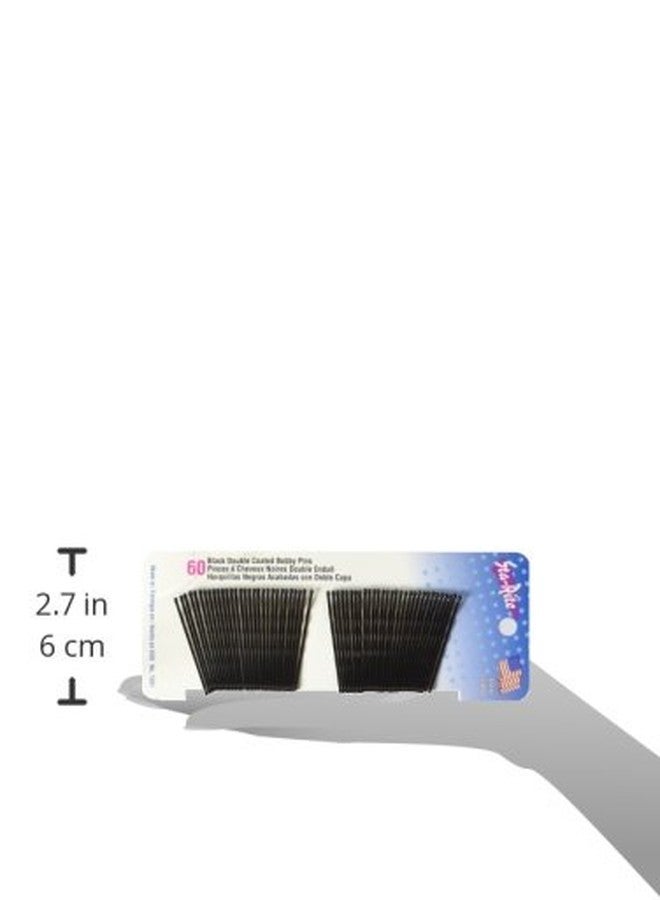 Sta-Rite Bobby Pins, Black, 60 Count, 1 Pack, Women's Adult Bobby Pins - Image 2