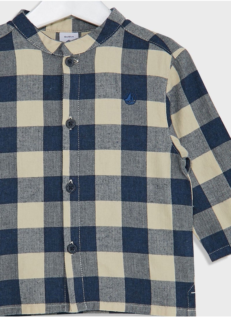 Petit Bateau - Infant Checked Regular Fit Shirt - Image 1