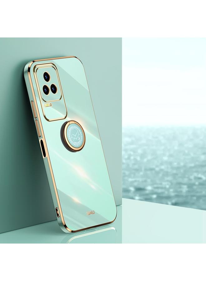 Case For Xiaomi Redmi K50 Pro XINLI Straight Edge 6D Electroplate TPU Phone Case with Ring Holder