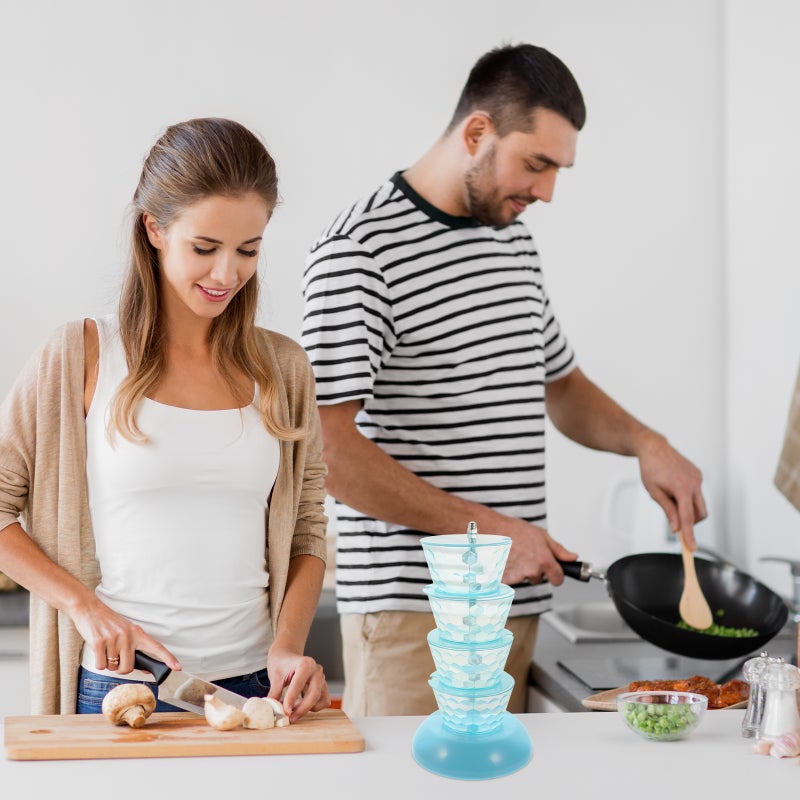 🍳 رف بهارات دوار متعدد الطبقات لتنظيم التوابل على سطح المطبخ - Image 4