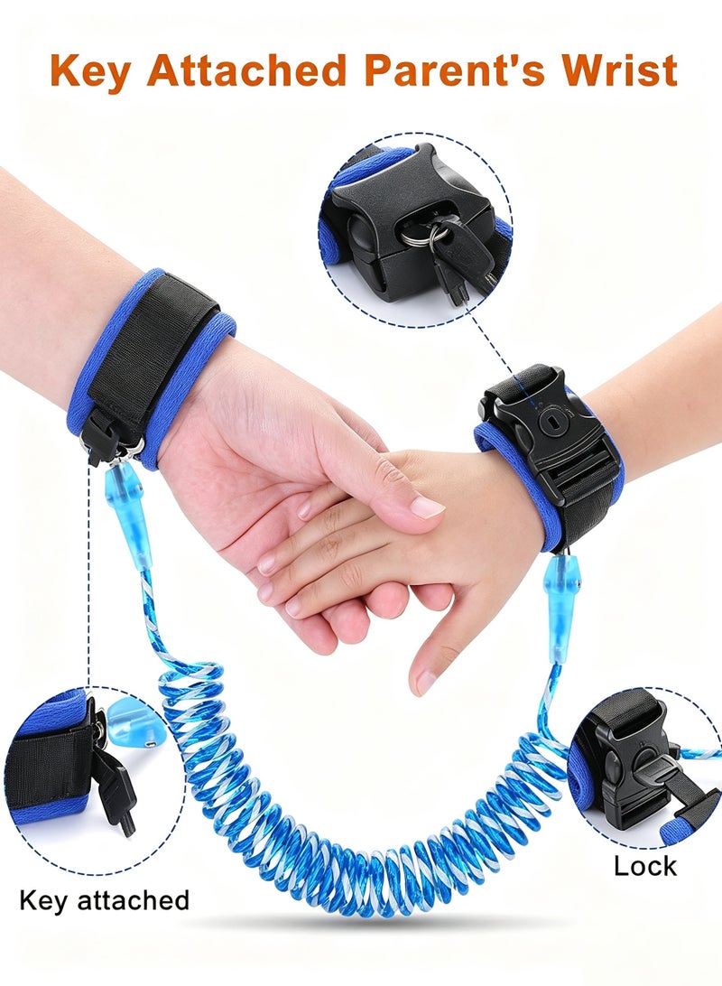 BESTPEAK Anti-Loss Safety Wrist Link for Toddlers (2.5m / 8.2ft) - Child Safety Lock Walking Harness Wristband with Cut-Proof Steel Wire for Kids & Babies - Image 1