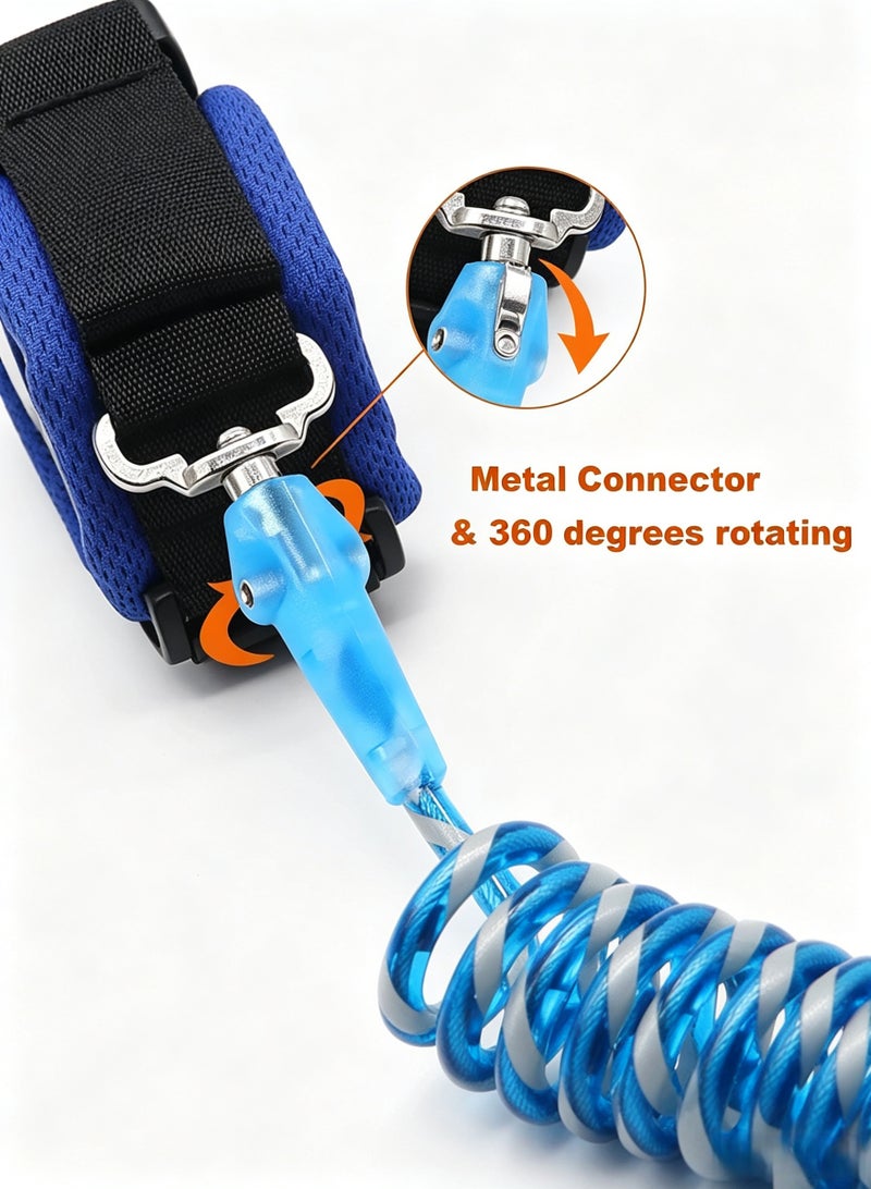 BESTPEAK Anti-Loss Safety Wrist Link for Toddlers (2.5m / 8.2ft) - Child Safety Lock Walking Harness Wristband with Cut-Proof Steel Wire for Kids & Babies - Image 2