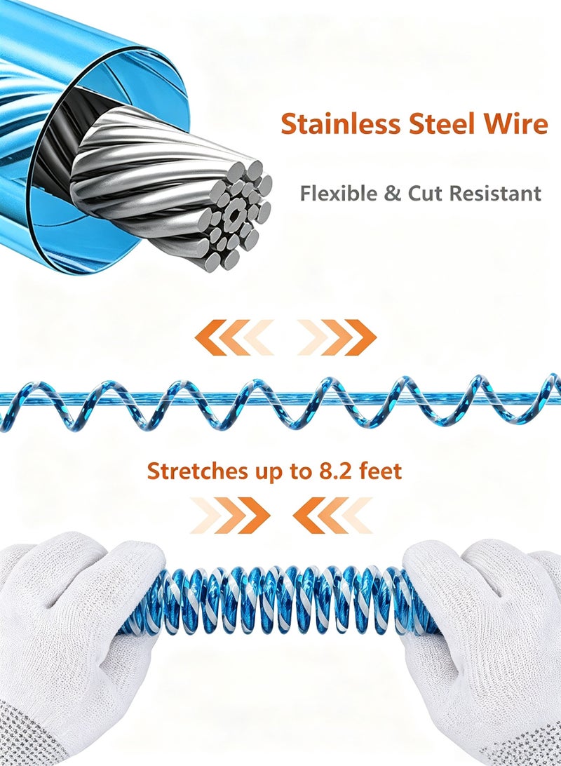 BESTPEAK Anti-Loss Safety Wrist Link for Toddlers (2.5m / 8.2ft) - Child Safety Lock Walking Harness Wristband with Cut-Proof Steel Wire for Kids & Babies - Image 4