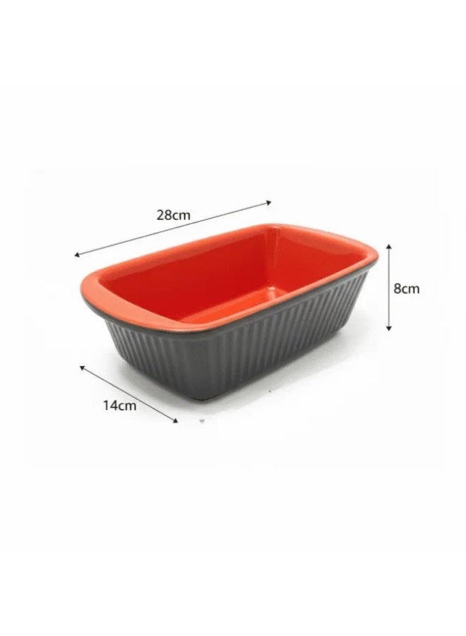 Danny Home Rectangular Ceramic English Cake Baking Pan – 28 x 14 x 8 cm - Image 2
