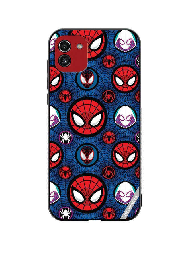 VR CREATIVE Protective Case Cover For Samsung Galaxy A03 Spiderman Design Multicolour - Image 1